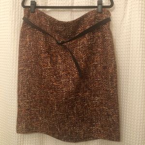 TALBOTS NWT tweed pencil skirt with belt